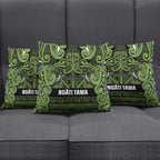 Aotearoa Iwi Ngāti Tama ki Taranaki Trust Pillow Cover Maori Wharenui House Tribal Pattern