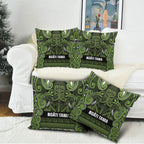 Aotearoa Iwi Ngāti Tama ki Taranaki Trust Pillow Cover Maori Wharenui House Tribal Pattern
