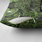 Aotearoa Iwi Ngāti Tama ki Taranaki Trust Pillow Cover Maori Wharenui House Tribal Pattern
