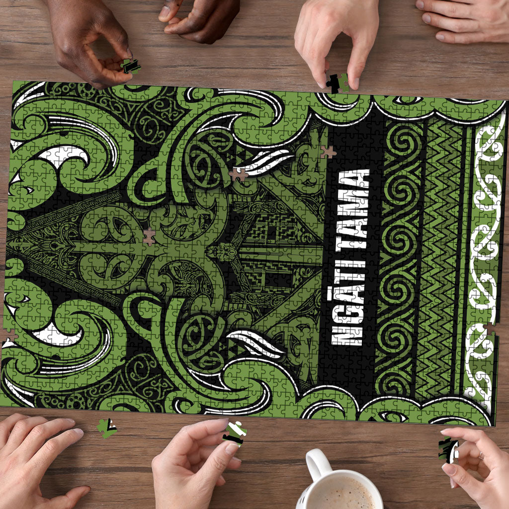 Aotearoa Iwi Ngāti Tama ki Taranaki Trust Puzzle Maori Wharenui House Tribal Pattern