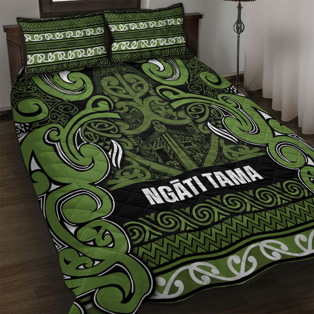 Aotearoa Iwi Ngāti Tama ki Taranaki Trust Quilt Bed Set Maori Wharenui House Tribal Pattern