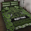 Aotearoa Iwi Ngāti Tama ki Taranaki Trust Quilt Bed Set Maori Wharenui House Tribal Pattern