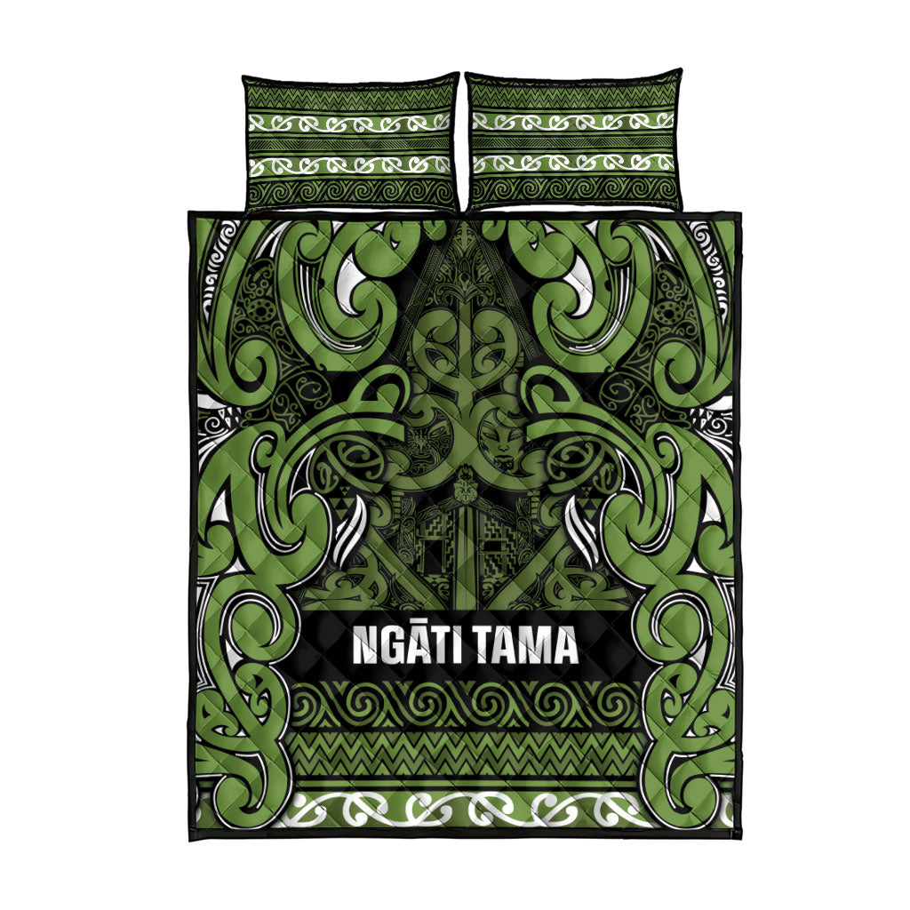 Aotearoa Iwi Ngāti Tama ki Taranaki Trust Quilt Bed Set Maori Wharenui House Tribal Pattern