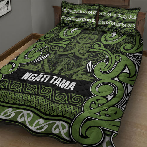 Aotearoa Iwi Ngāti Tama ki Taranaki Trust Quilt Bed Set Maori Wharenui House Tribal Pattern