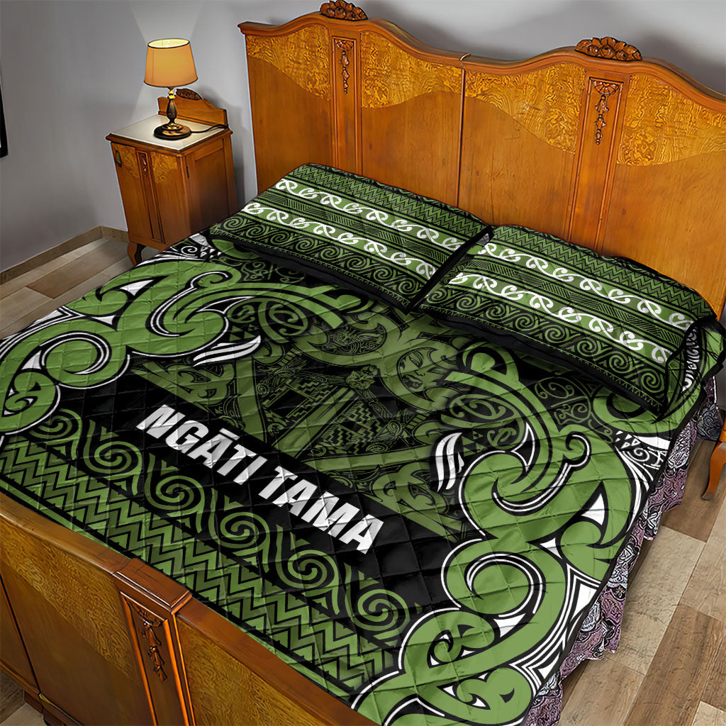 Aotearoa Iwi Ngāti Tama ki Taranaki Trust Quilt Bed Set Maori Wharenui House Tribal Pattern