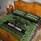 Aotearoa Iwi Ngāti Tama ki Taranaki Trust Quilt Bed Set Maori Wharenui House Tribal Pattern