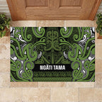 Aotearoa Iwi Ngāti Tama ki Taranaki Trust Rubber Doormat Maori Wharenui House Tribal Pattern