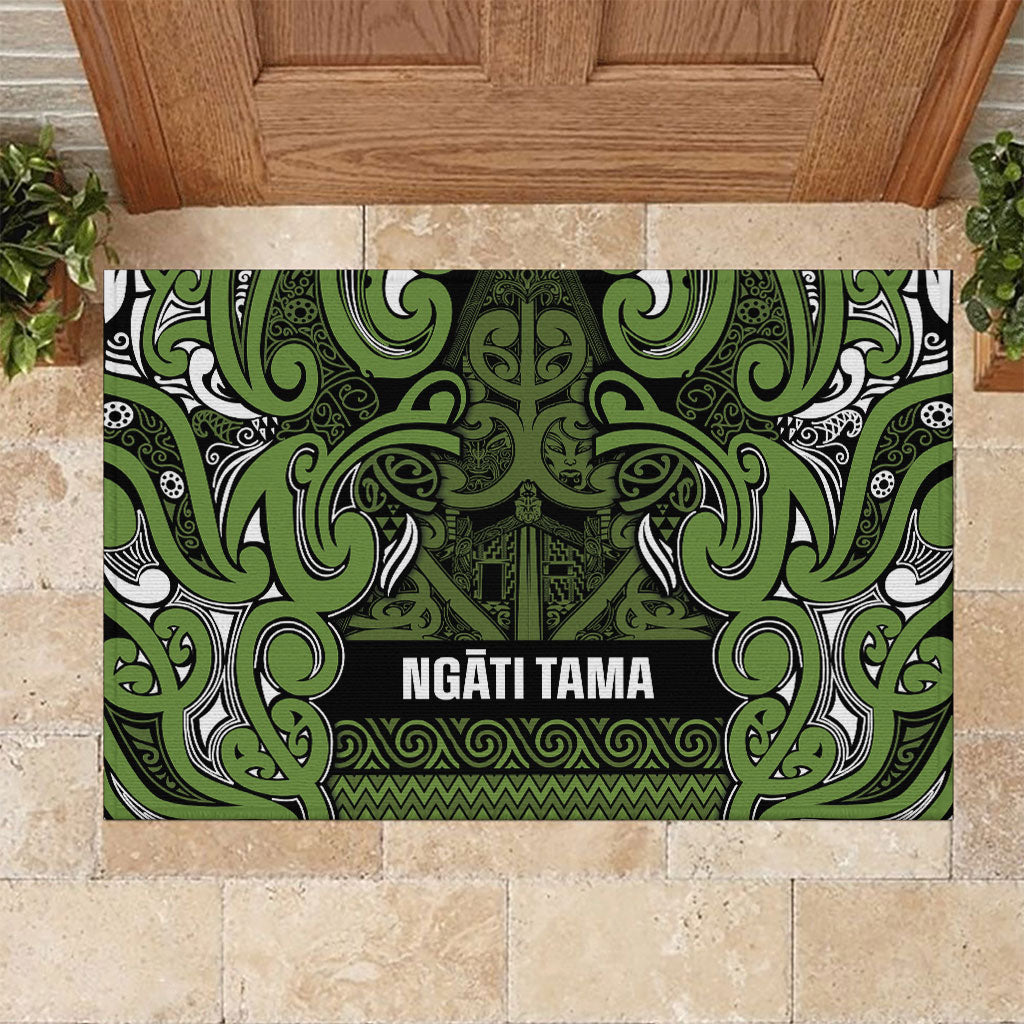 Aotearoa Iwi Ngāti Tama ki Taranaki Trust Rubber Doormat Maori Wharenui House Tribal Pattern