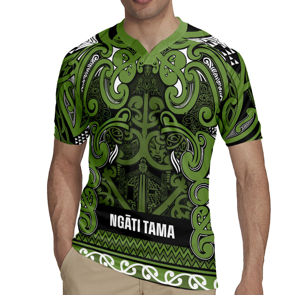 Aotearoa Iwi Ngāti Tama ki Taranaki Trust Rugby Jersey Maori Wharenui House Tribal Pattern