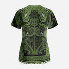 Aotearoa Iwi Ngāti Tama ki Taranaki Trust Scrub Top Maori Wharenui House Tribal Pattern