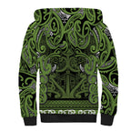 Aotearoa Iwi Ngāti Tama ki Taranaki Trust Sherpa Hoodie Maori Wharenui House Tribal Pattern