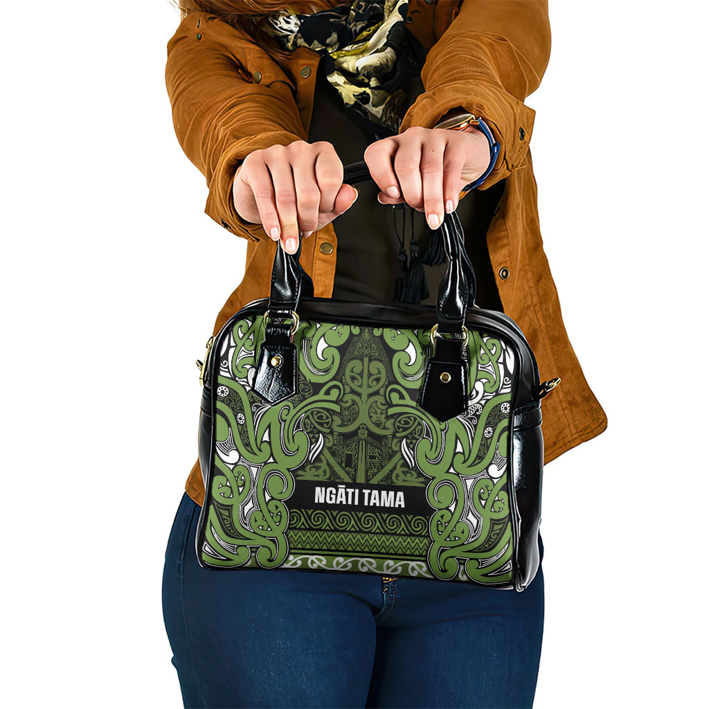 Aotearoa Iwi Ngāti Tama ki Taranaki Trust Shoulder Handbag Maori Wharenui House Tribal Pattern