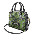 Aotearoa Iwi Ngāti Tama ki Taranaki Trust Shoulder Handbag Maori Wharenui House Tribal Pattern