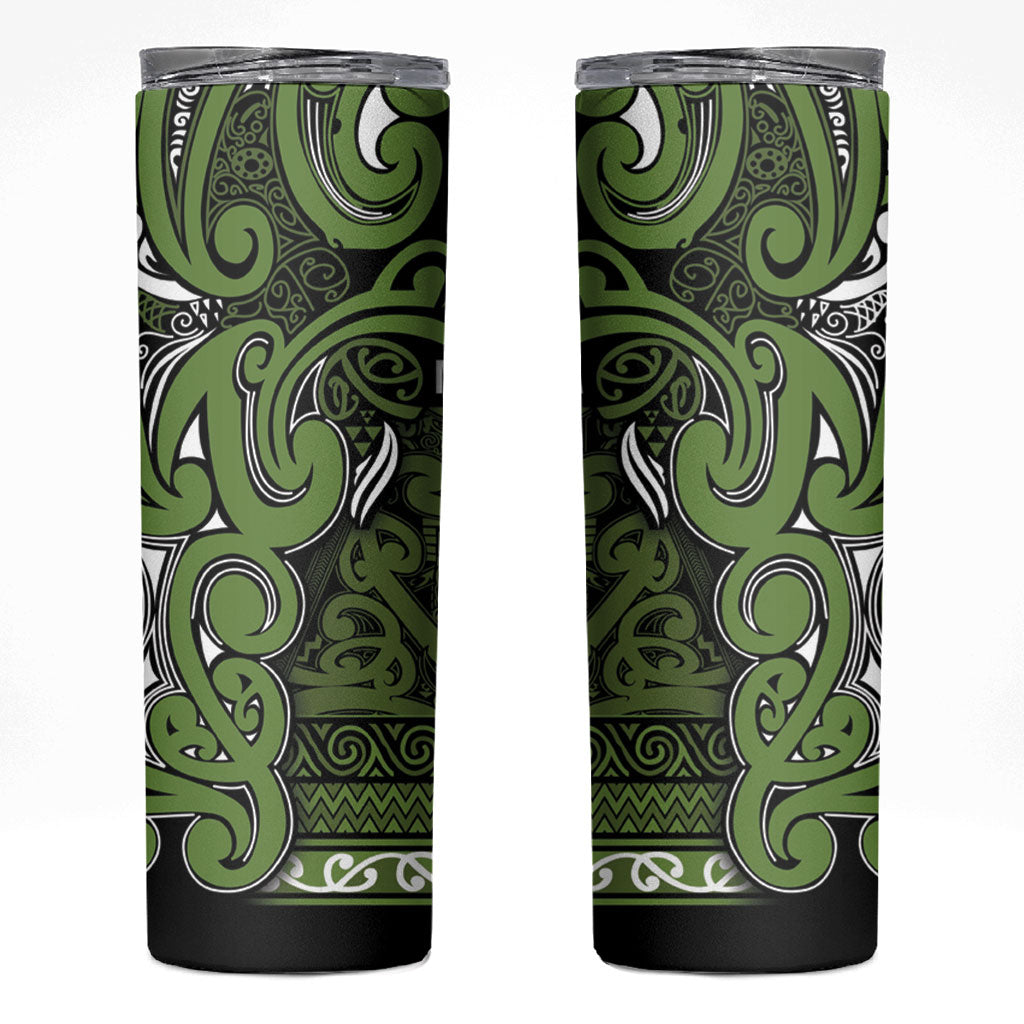 Aotearoa Iwi Ngāti Tama ki Taranaki Trust Skinny Tumbler Maori Wharenui House Tribal Pattern