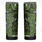 Aotearoa Iwi Ngāti Tama ki Taranaki Trust Skinny Tumbler Maori Wharenui House Tribal Pattern