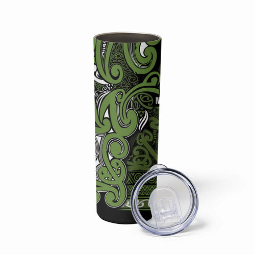 Aotearoa Iwi Ngāti Tama ki Taranaki Trust Skinny Tumbler Maori Wharenui House Tribal Pattern