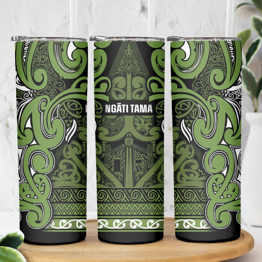 Aotearoa Iwi Ngāti Tama ki Taranaki Trust Skinny Tumbler Maori Wharenui House Tribal Pattern