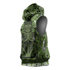 Aotearoa Iwi Ngāti Tama ki Taranaki Trust Sleeveless Hoodie Maori Wharenui House Tribal Pattern