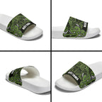 Aotearoa Iwi Ngāti Tama ki Taranaki Trust Slide Sandals Maori Wharenui House Tribal Pattern