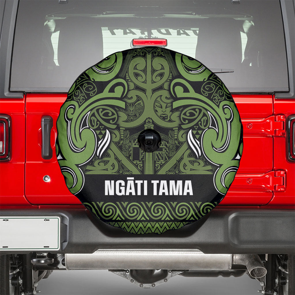 Aotearoa Iwi Ngāti Tama ki Taranaki Trust Spare Tire Cover Maori Wharenui House Tribal Pattern