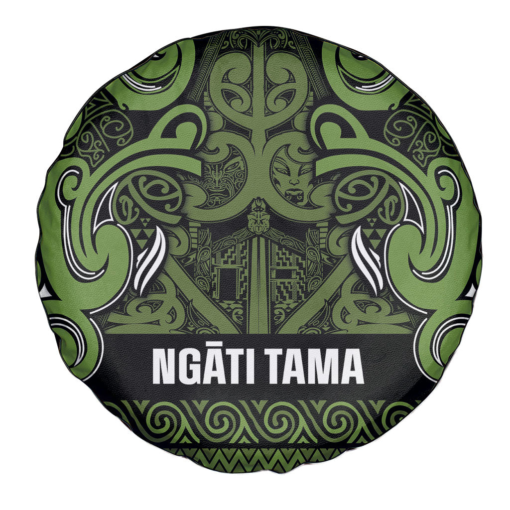 Aotearoa Iwi Ngāti Tama ki Taranaki Trust Spare Tire Cover Maori Wharenui House Tribal Pattern