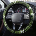 Aotearoa Iwi Ngāti Tama ki Taranaki Trust Steering Wheel Cover Maori Wharenui House Tribal Pattern