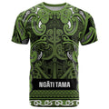 Aotearoa Iwi Ngāti Tama ki Taranaki Trust T Shirt Maori Wharenui House Tribal Pattern