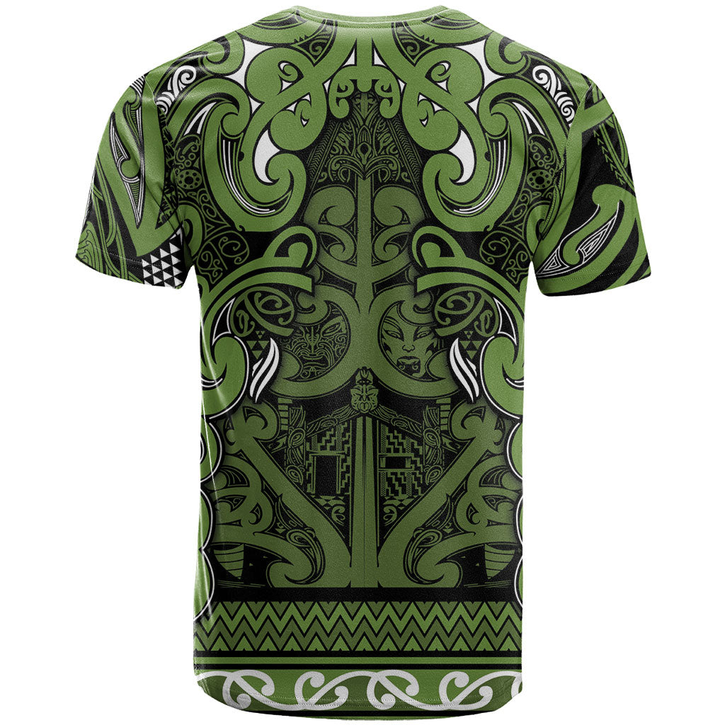 Aotearoa Iwi Ngāti Tama ki Taranaki Trust T Shirt Maori Wharenui House Tribal Pattern