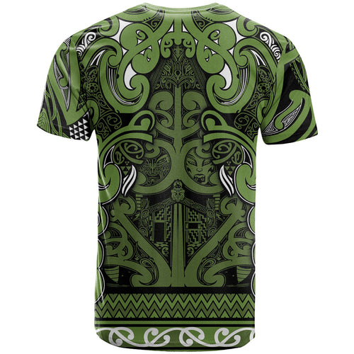 Aotearoa Iwi Ngāti Tama ki Taranaki Trust T Shirt Maori Wharenui House Tribal Pattern