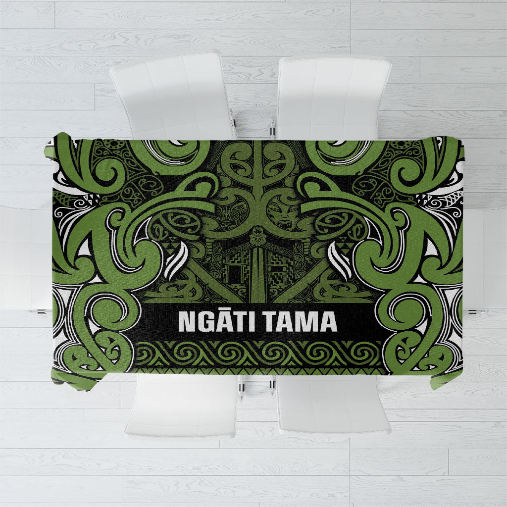 Aotearoa Iwi Ngāti Tama ki Taranaki Trust Tablecloth Maori Wharenui House Tribal Pattern