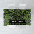 Aotearoa Iwi Ngāti Tama ki Taranaki Trust Tablecloth Maori Wharenui House Tribal Pattern