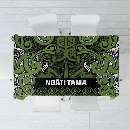 Aotearoa Iwi Ngāti Tama ki Taranaki Trust Tablecloth Maori Wharenui House Tribal Pattern