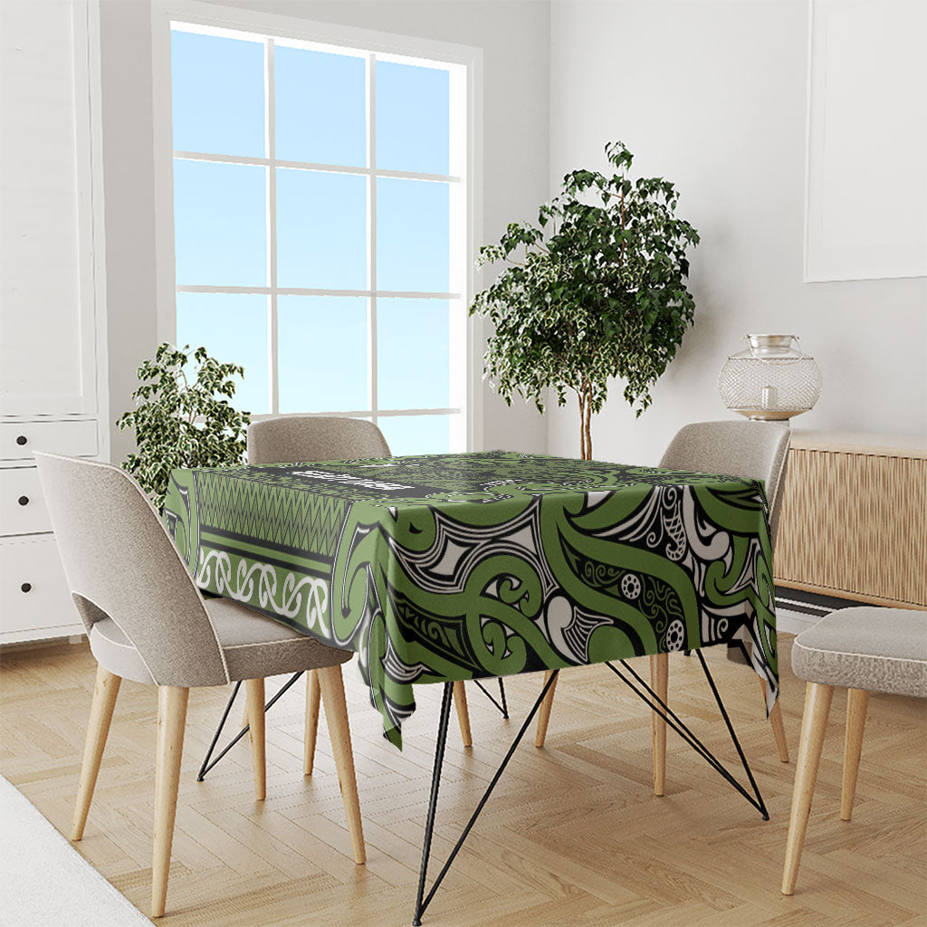 Aotearoa Iwi Ngāti Tama ki Taranaki Trust Tablecloth Maori Wharenui House Tribal Pattern