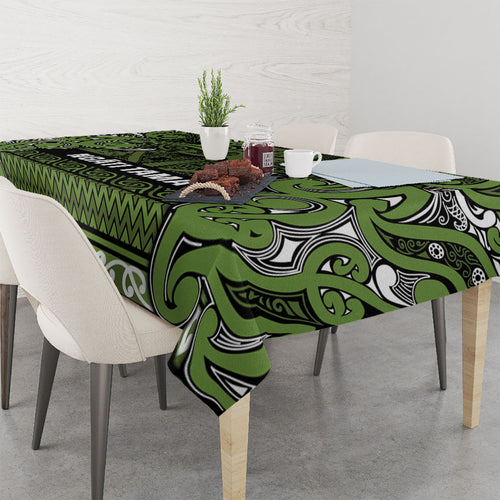 Aotearoa Iwi Ngāti Tama ki Taranaki Trust Tablecloth Maori Wharenui House Tribal Pattern