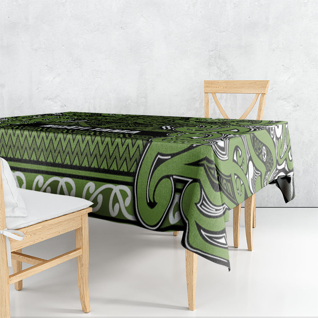 Aotearoa Iwi Ngāti Tama ki Taranaki Trust Tablecloth Maori Wharenui House Tribal Pattern