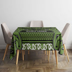 Aotearoa Iwi Ngāti Tama ki Taranaki Trust Tablecloth Maori Wharenui House Tribal Pattern