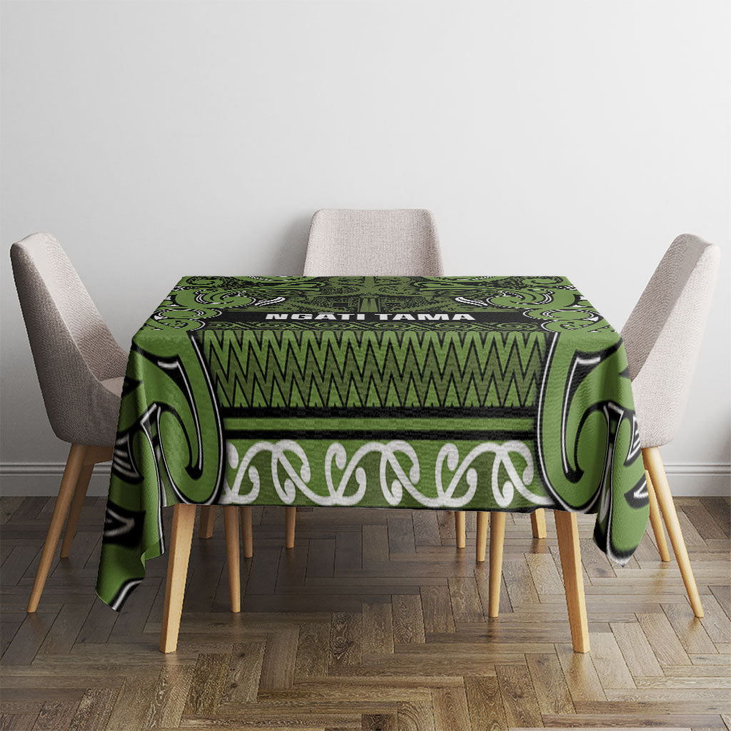 Aotearoa Iwi Ngāti Tama ki Taranaki Trust Tablecloth Maori Wharenui House Tribal Pattern
