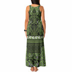 Aotearoa Iwi Ngāti Tama ki Taranaki Trust Tank Maxi Dress Maori Wharenui House Tribal Pattern