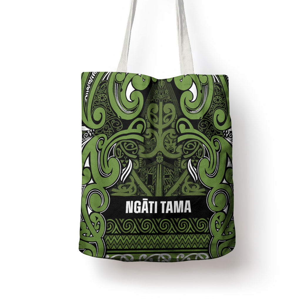 Aotearoa Iwi Ngāti Tama ki Taranaki Trust Tote Bag Maori Wharenui House Tribal Pattern