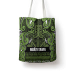 Aotearoa Iwi Ngāti Tama ki Taranaki Trust Tote Bag Maori Wharenui House Tribal Pattern