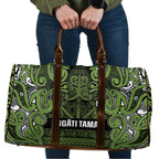 Aotearoa Iwi Ngāti Tama ki Taranaki Trust Travel Bag Maori Wharenui House Tribal Pattern