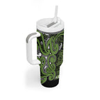 Aotearoa Iwi Ngāti Tama ki Taranaki Trust Tumbler With Handle Maori Wharenui House Tribal Pattern