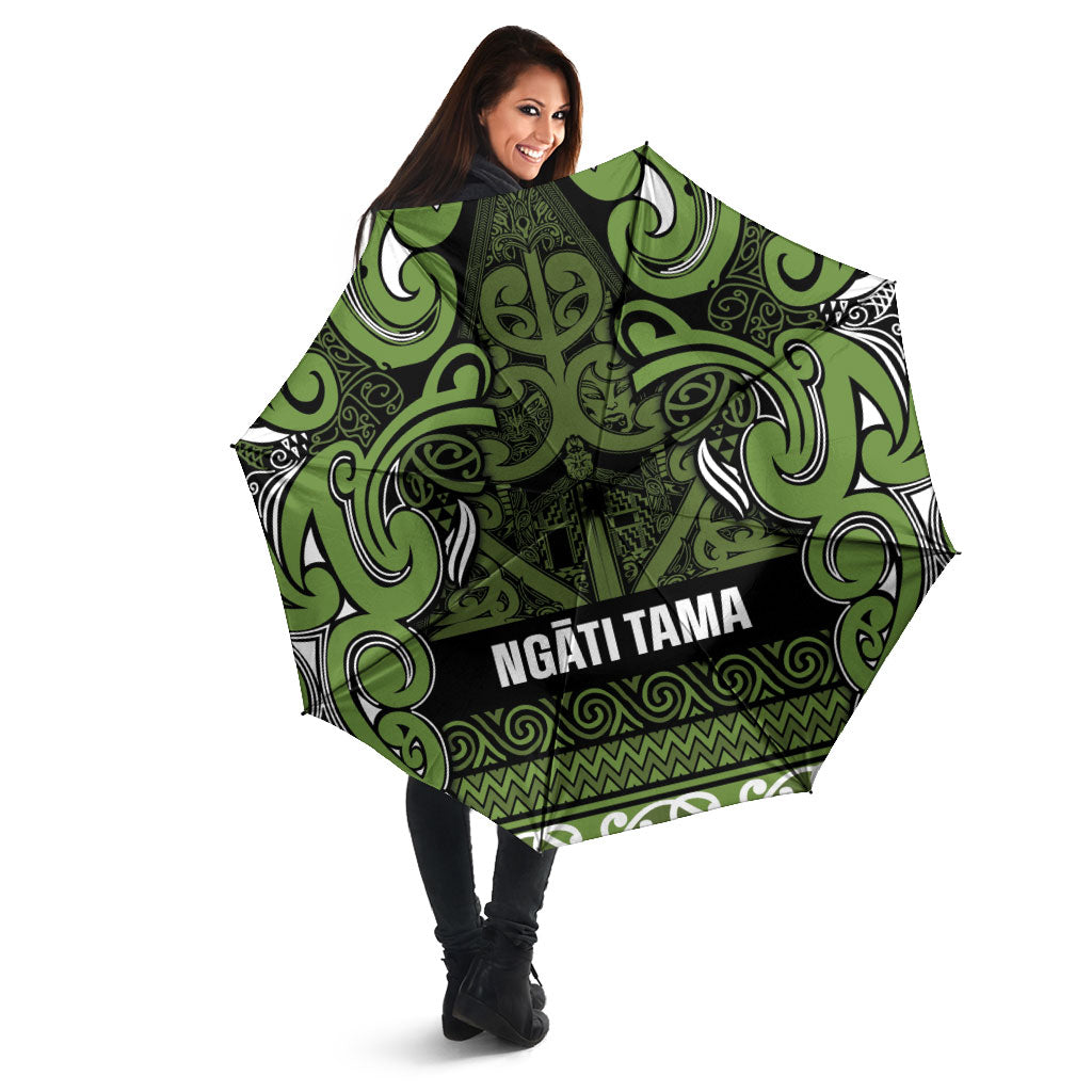 Aotearoa Iwi Ngāti Tama ki Taranaki Trust Umbrella Maori Wharenui House Tribal Pattern