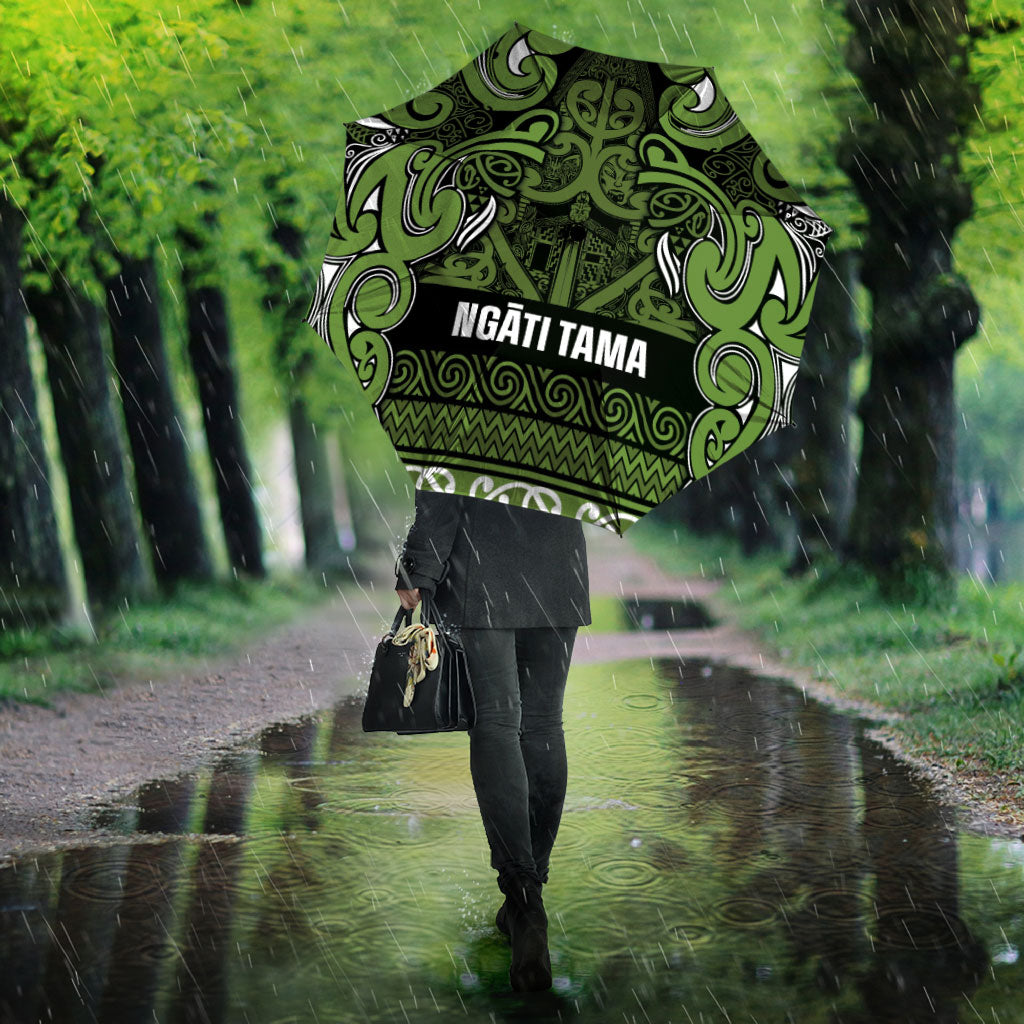 Aotearoa Iwi Ngāti Tama ki Taranaki Trust Umbrella Maori Wharenui House Tribal Pattern