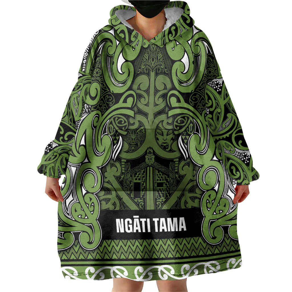 Aotearoa Iwi Ngāti Tama ki Taranaki Trust Wearable Blanket Hoodie Maori Wharenui House Tribal Pattern