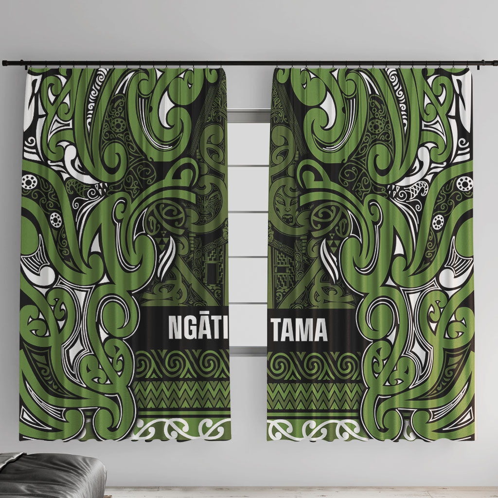 Aotearoa Iwi Ngāti Tama ki Taranaki Trust Window Curtain Maori Wharenui House Tribal Pattern