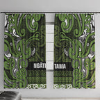 Aotearoa Iwi Ngāti Tama ki Taranaki Trust Window Curtain Maori Wharenui House Tribal Pattern