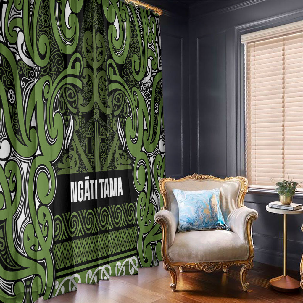 Aotearoa Iwi Ngāti Tama ki Taranaki Trust Window Curtain Maori Wharenui House Tribal Pattern