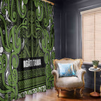 Aotearoa Iwi Ngāti Tama ki Taranaki Trust Window Curtain Maori Wharenui House Tribal Pattern