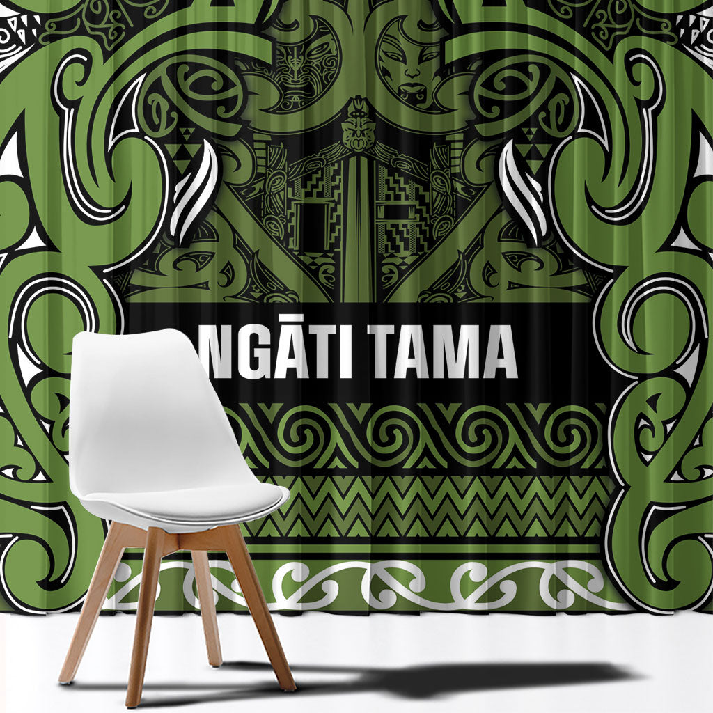 Aotearoa Iwi Ngāti Tama ki Taranaki Trust Window Curtain Maori Wharenui House Tribal Pattern